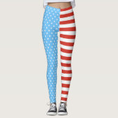 Leggings Bannière étoilée (bleu-clair/rouge) (Devant)