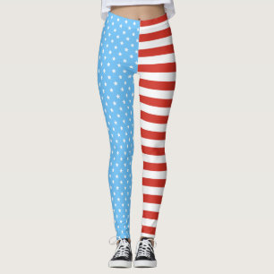 Leggings Bannière étoilée (bleu-clair/rouge)