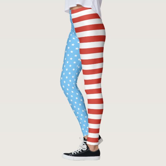 Leggings Bannière étoilée (bleu-clair/rouge) (Gauche)