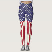 Leggings Bannière étoilée patriote Etats-Unis de drapeau (Devant)