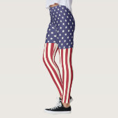 Leggings Bannière étoilée patriote Etats-Unis de drapeau (Gauche)
