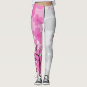 Leggings Bannières de fleurs de cerisier (Devant)
