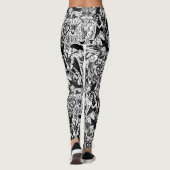 Leggings Baphomet gothique victorien noir et blanc (Dos)