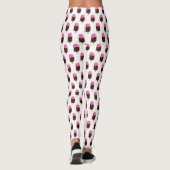 Leggings Bar à crème glacée avec Motif de coupe fraise (Dos)