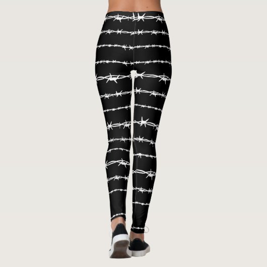 Leggings Barbelé noir et blanc (Dos)