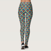 Leggings Bargello coloré broderie Boho Chic Motif (Dos)