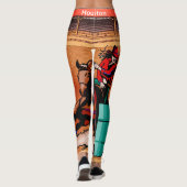 Leggings Baril de cow-girl de rodéo de Houston emballant (Dos)