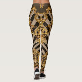 Leggings Baroque d'or : conception motif géométrique (Dos)