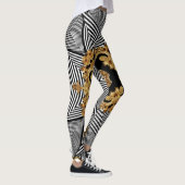 Leggings Baroque d'or : Ornement de chaînes élégantes (Droite)