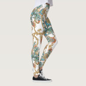 Leggings Baroque Floral Élégant Doré (Droite)