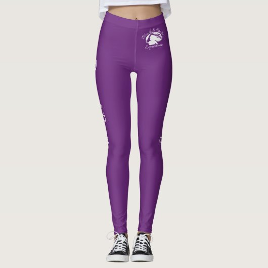 Leggings "Barrel Racer" avec logo blanc B&BE (Devant)