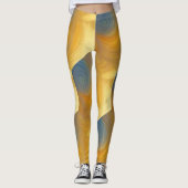 Leggings Barres abstraites lignes de zigzag art (Devant)
