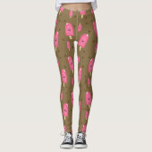 Leggings Bars à crème glacée rose (Devant)
