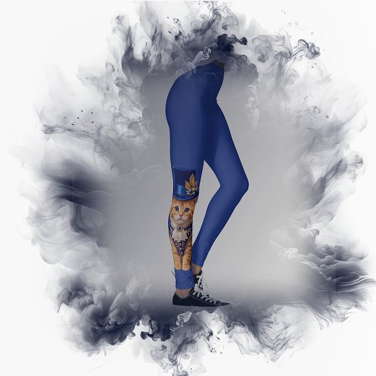 Leggings Bas de chat chapeauté Blue Rose