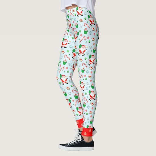 Leggings Bas de Noël Pickleball (Gauche)