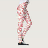 Leggings Bas nordiques Noël scandinave Rouge Blanc (Droite)