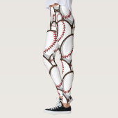 Leggings Baseball : Classique Motif sans couture (Gauche)