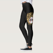 Leggings Baseball Maman Leopard Softball Mama Fête des Mère (Gauche)
