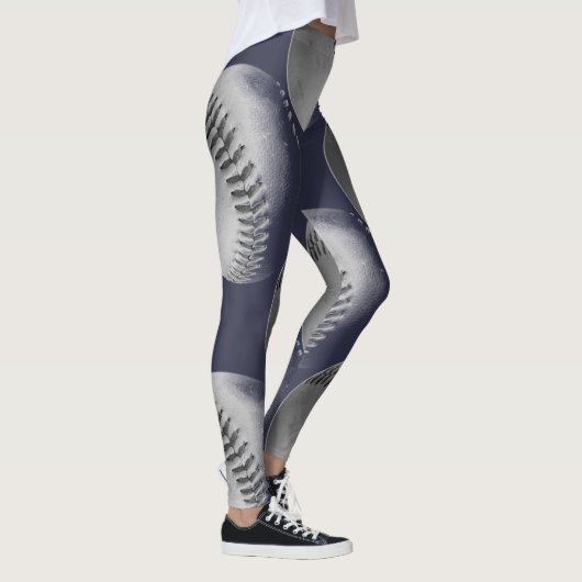 Leggings Baseball noir et blanc (Droite)