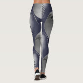 Leggings Baseball noir et blanc (Dos)