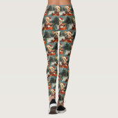 Leggings Basenji Dog Roller Dessous de verre Noël (Dos)