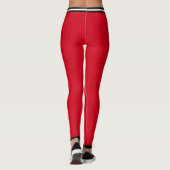 Leggings Basket-ball Rouge Blanc rayé Varsity Sports (Dos)