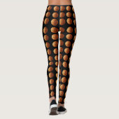 Leggings Basket Orange Sur Noir, (Dos)