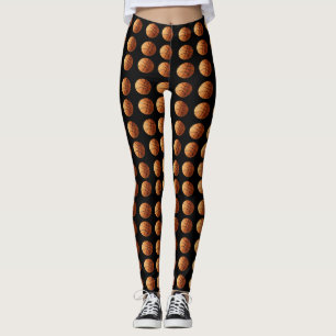 Leggings Basket Orange Sur Noir,