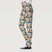 Leggings Basset Hound Beach Surf Peinture (Gauche)