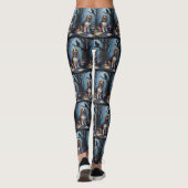 Leggings Basset Hound Chien Whimsical Halloween Peinture (Dos)