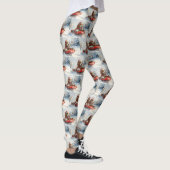 Leggings Basset Hound Dog in Sledge Let it Neige Noël (Droite)