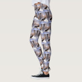 Leggings Basset Hound Laisser neiger Noël (Gauche)