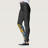 Leggings Bateau de dragon - dragon d'or avec l'éclaboussure (Gauche)