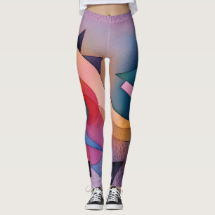 Leggings "Bateau sur l'eau" Art Abstrait contemporain