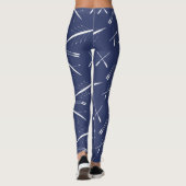 Leggings Bateaux d'aviron et aviron Marine Bleu et blanc (Dos)