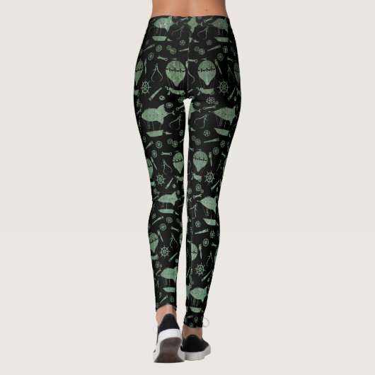 Leggings Bateaux Steampunk Verdigris Bronze (Dos)