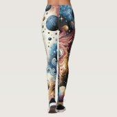Leggings Batik futuriste Art cosmique - Design spatial (Dos)