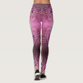 Leggings batik violet motif abstrait (Dos)