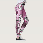 Leggings batik violet motif abstrait (Droite)