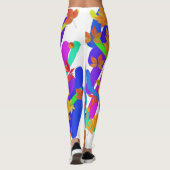 Leggings bâtons colorés de feuille (Dos)