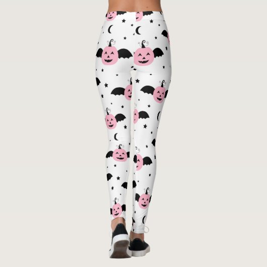LEGGINGS BATS CITROUILLES ROSES (Dos)