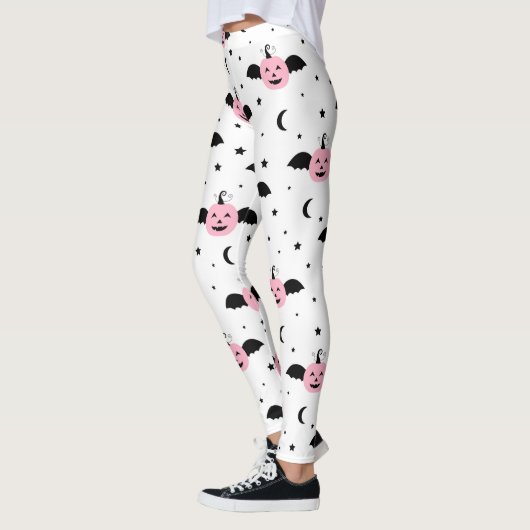 LEGGINGS BATS CITROUILLES ROSES (Gauche)