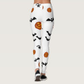 Leggings Battes de Halloween, citrouilles et guêtres de (Dos)