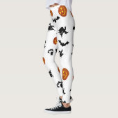 Leggings Battes de Halloween, citrouilles et guêtres de (Gauche)