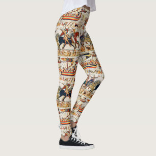 LEGGINGS BAYEUX, TAPISSERIE NORMAN KNIGHTS, NAVIRES VIKING,