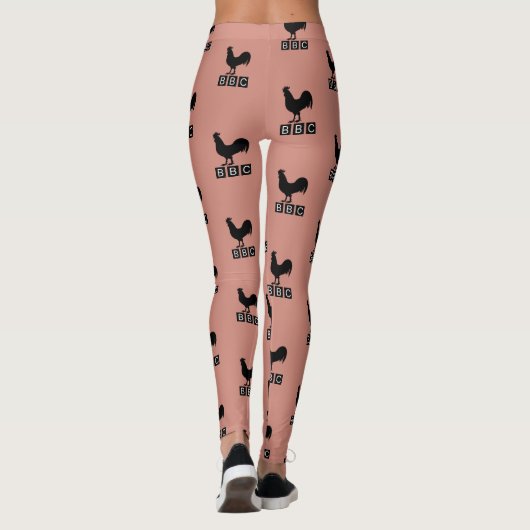 Leggings BBC - Gros Cockerel noir (Dos)