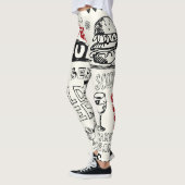 Leggings BBQ fou : Art de gribouillis (Gauche)