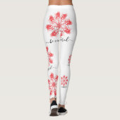 Leggings Be centered red mandala fractal (Dos)