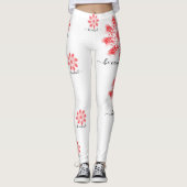 Leggings Be centered red mandala fractal (Devant)