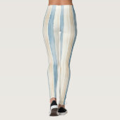 Leggings Beach Blue Cream Stripes (Dos)